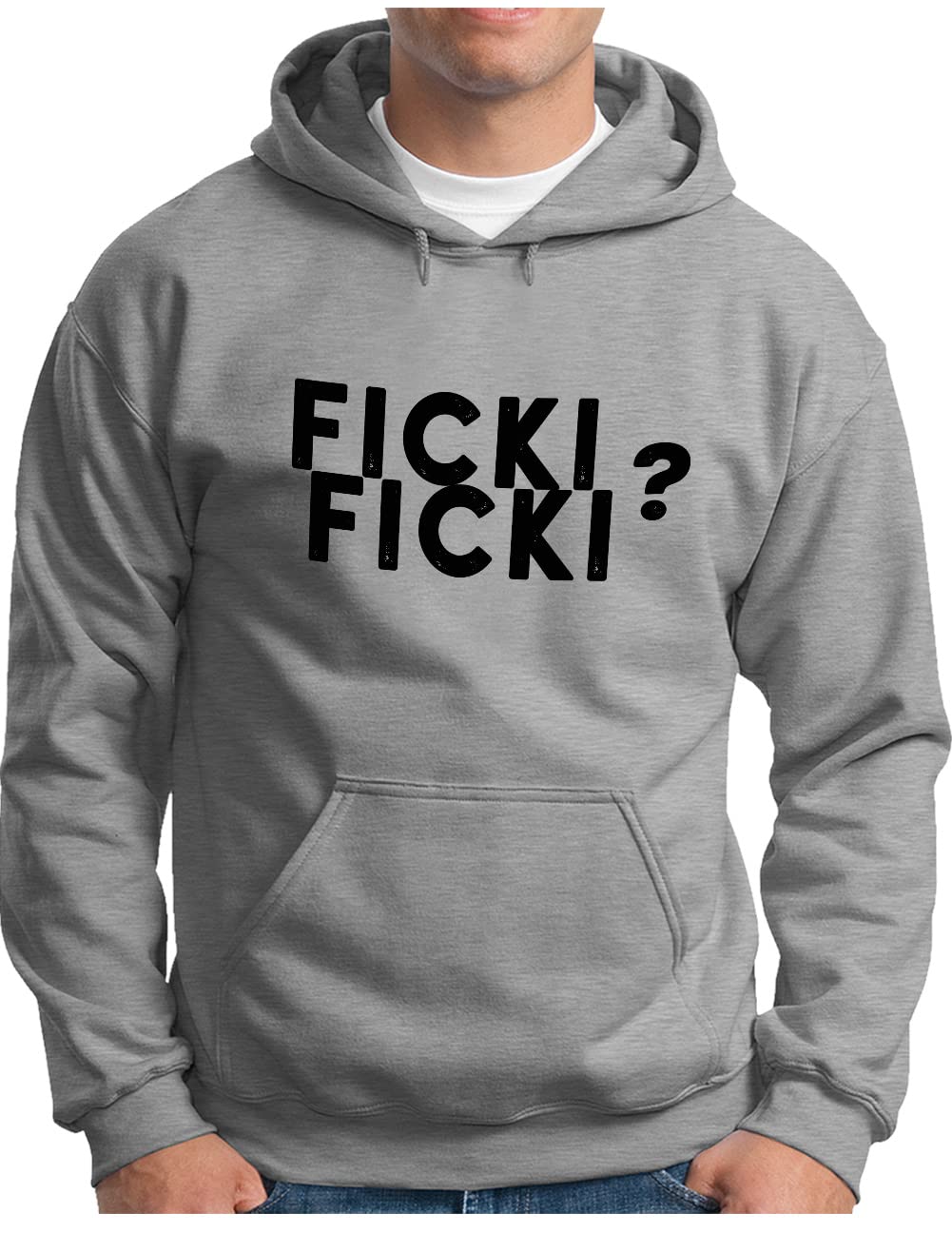 OM3® Ficki Ficki bluza z kapturem | męska | cytat z hasłem | sweter z kapturem S - 4XL