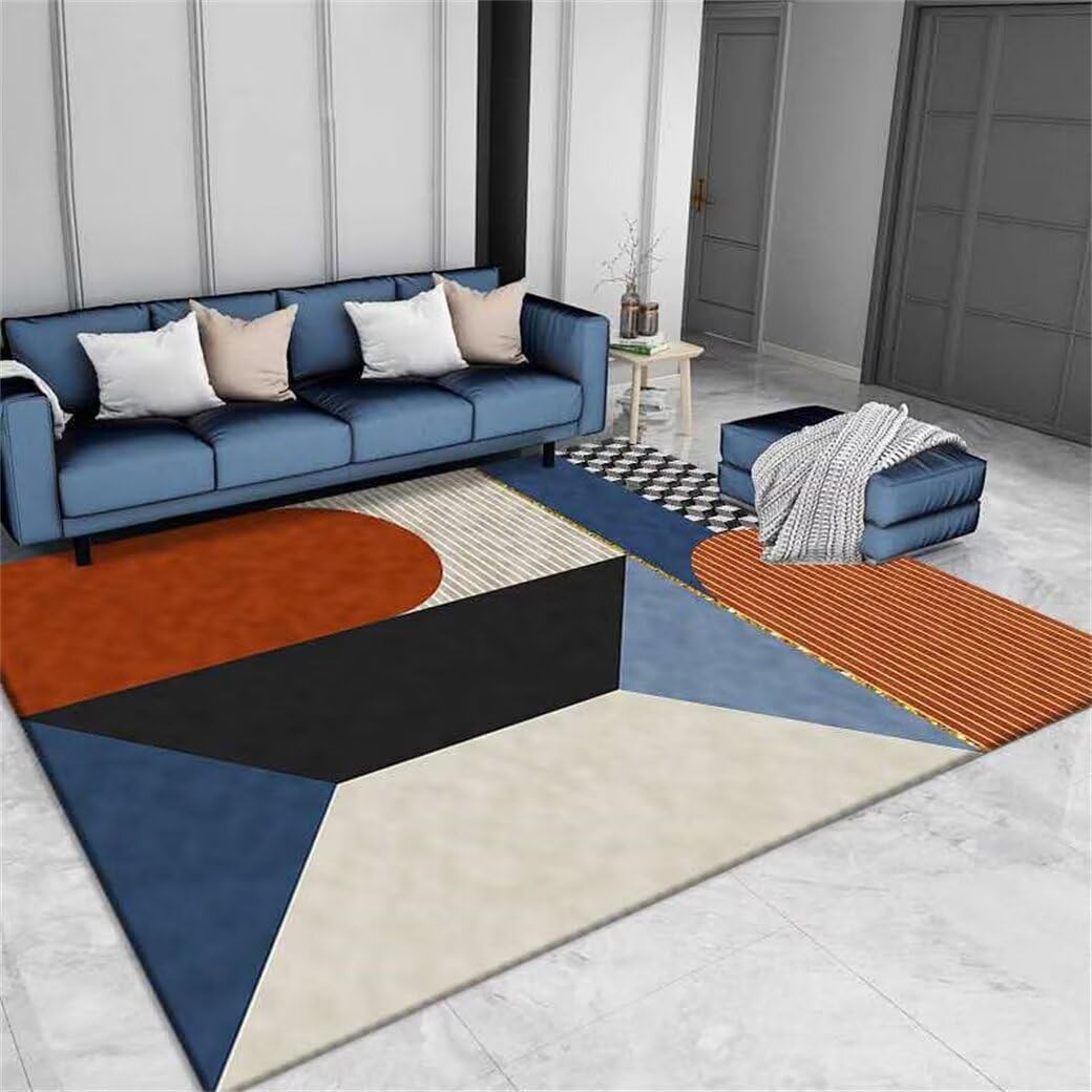 Tapis bleu 180x230 cm moderne pour chambre d'enfant et ado