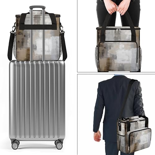 Miniatura 7 de Bolsa de café de arte callejero abstracto gris, bolsa de transporte de viaje, compatible con Keurig K-Mini o K-Mini Plus, portátil, de una sola