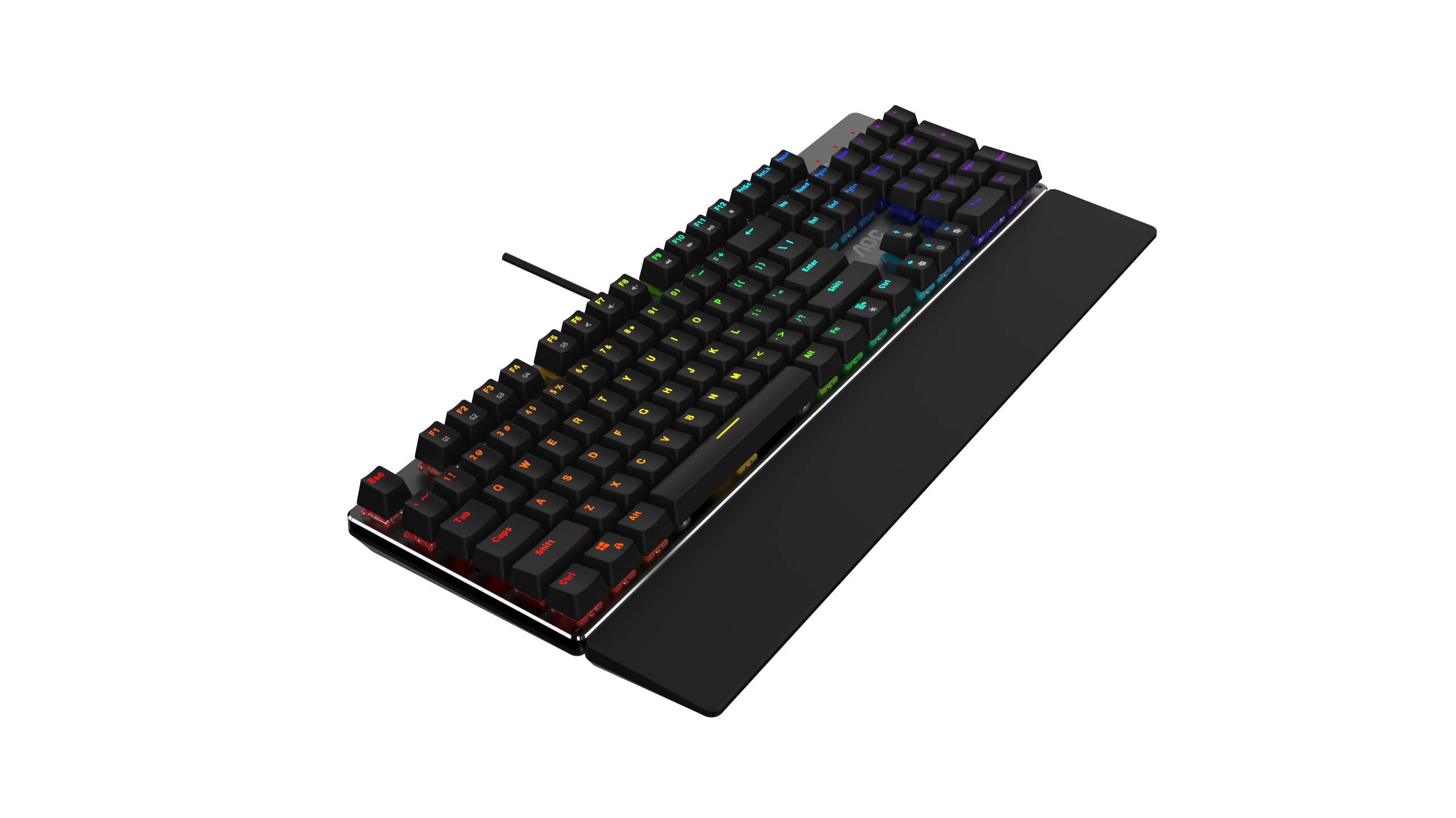 AOC Gaming Full RGB Mechanical Keyboard, 104Key Outemu Blue Switches