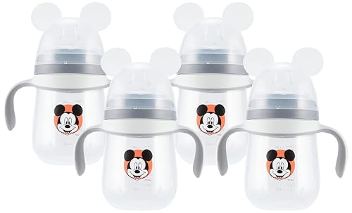 Miniatura 5 de Disney Vasos para beber para niños pequeños, vasos para aprender con chupete, copa de entrenamiento sin BPA con asas, a prueba de fugas de Minnie