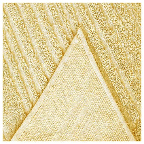 Better Trends Ashton Collection Chenille Bedspread Set Ultra-Soft 100% Cotton With Medallion Design, Twin, Yellow #TOP2