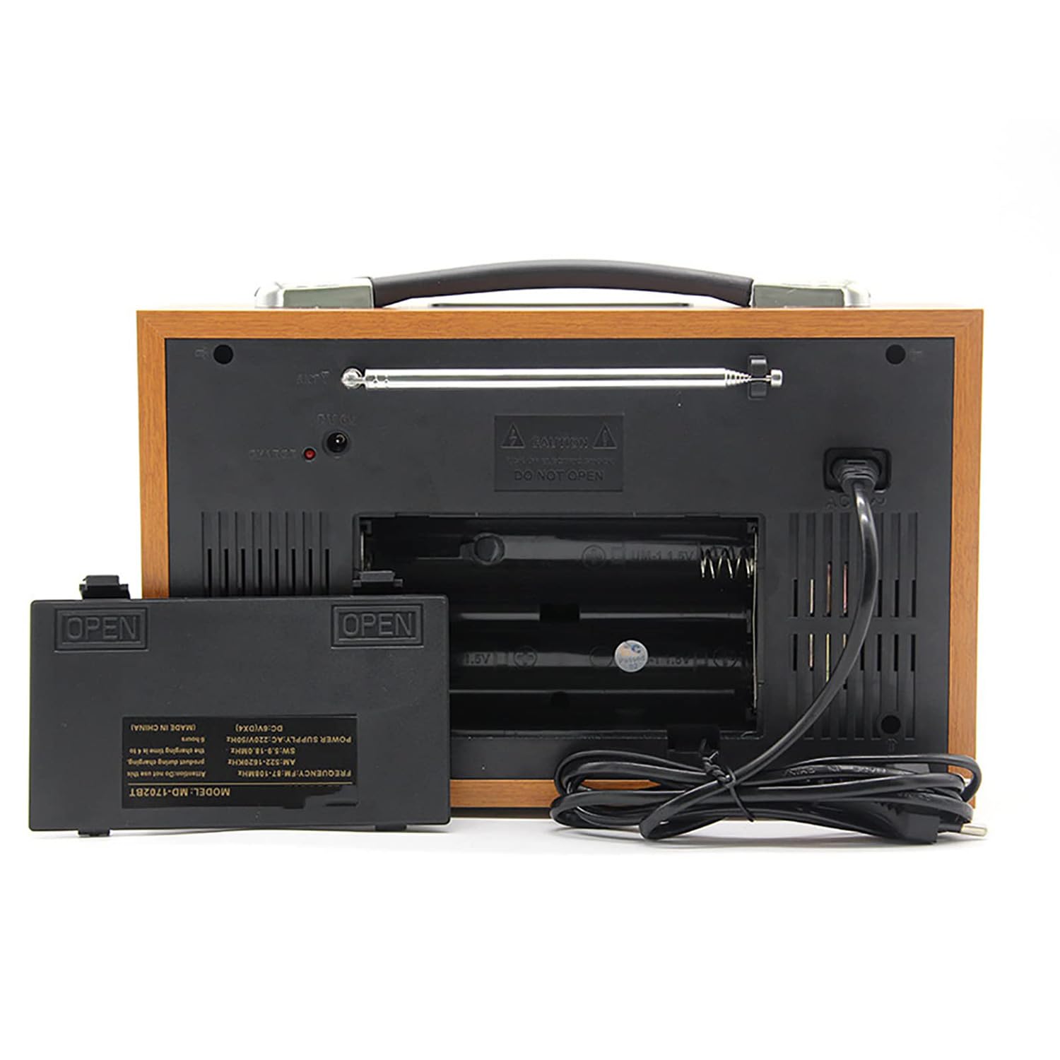Radio Bluetooth, Radio FM, Radio Cassette Retro, Radio DSP, Reproducción Estéreo, Soporte para Tarjeta TF/Reproducción SD/USB, Estilo Retro Clásico, Recargable por USB