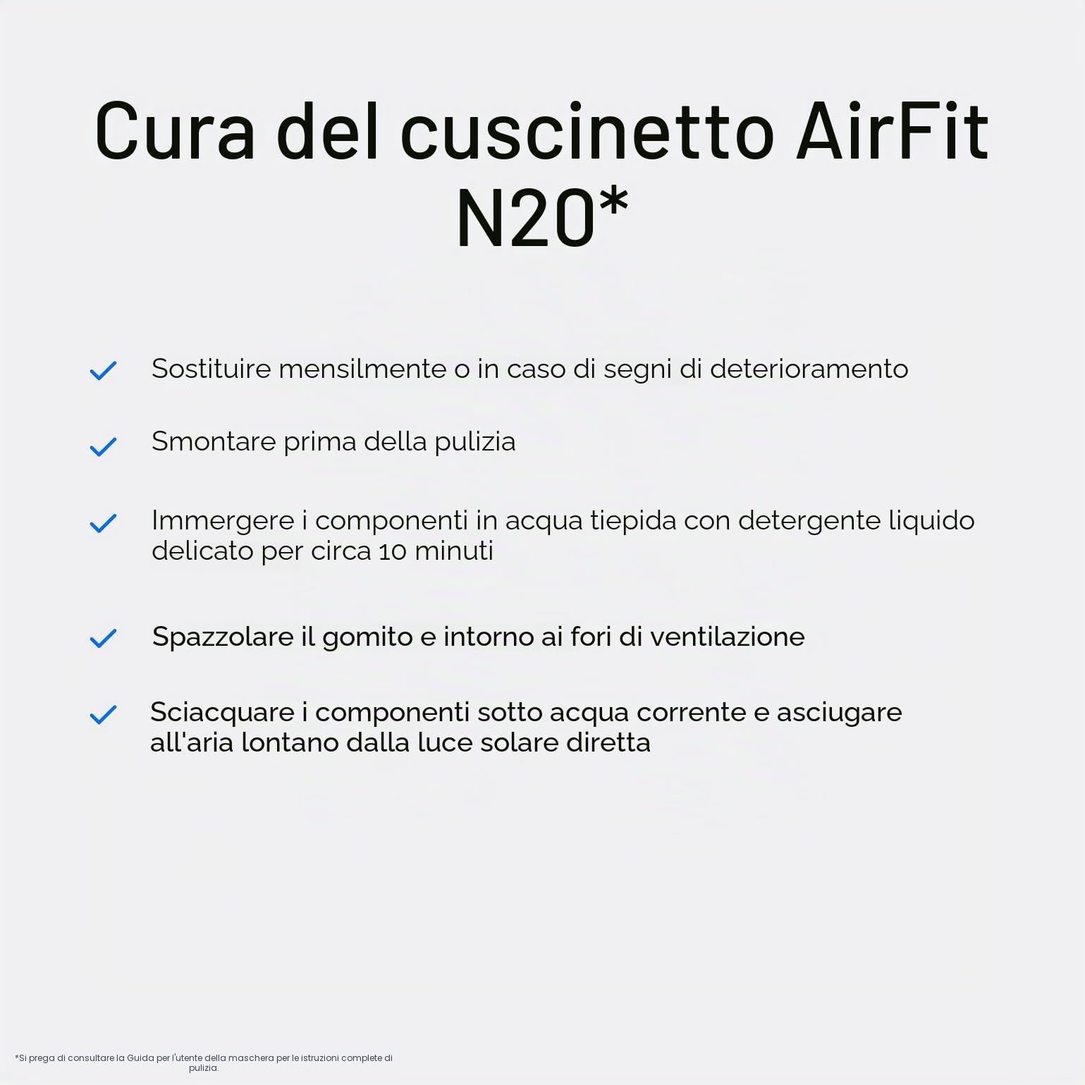 ResMed AirFit N20 - Cuscinetto per maschera nasale, misura media