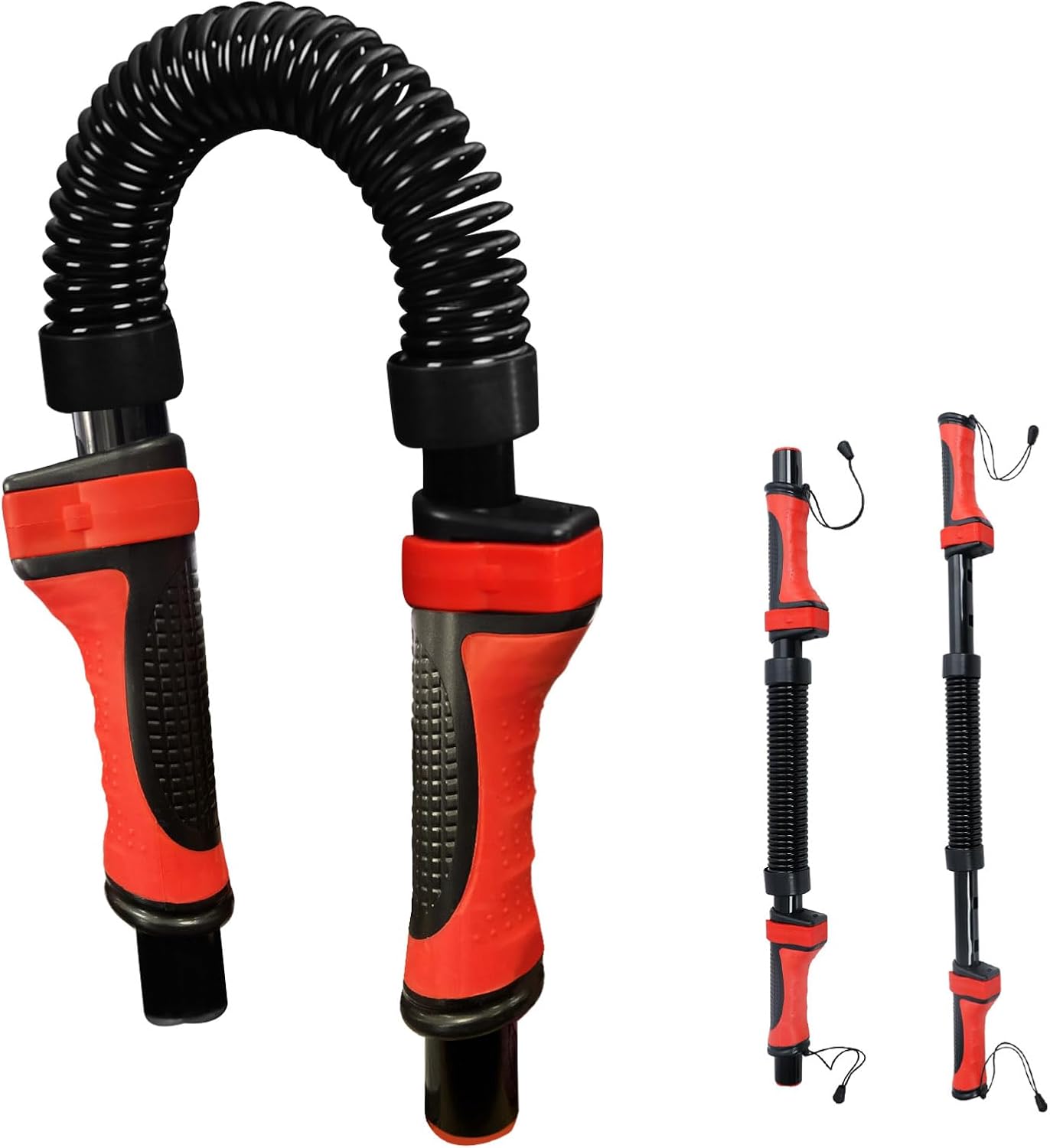 Adjustable Power Twist Bar - Upper Body Expander Equipment for Arm Chest, Spring Shoulder Forearm Bicep Strength Exercise Workout Training 66-110lb