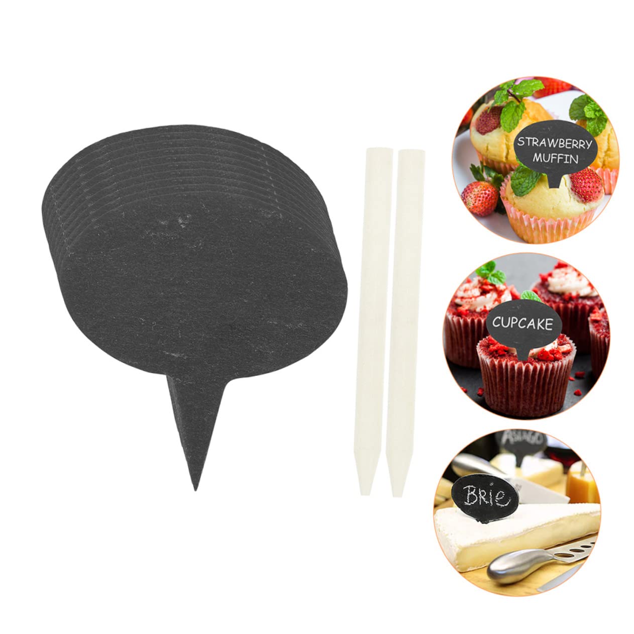 Cabilock Buffet Signs Set Cheese Toppers Cheese Markers Cake Dessert Decor Food Labels Multifunctional Easy Install