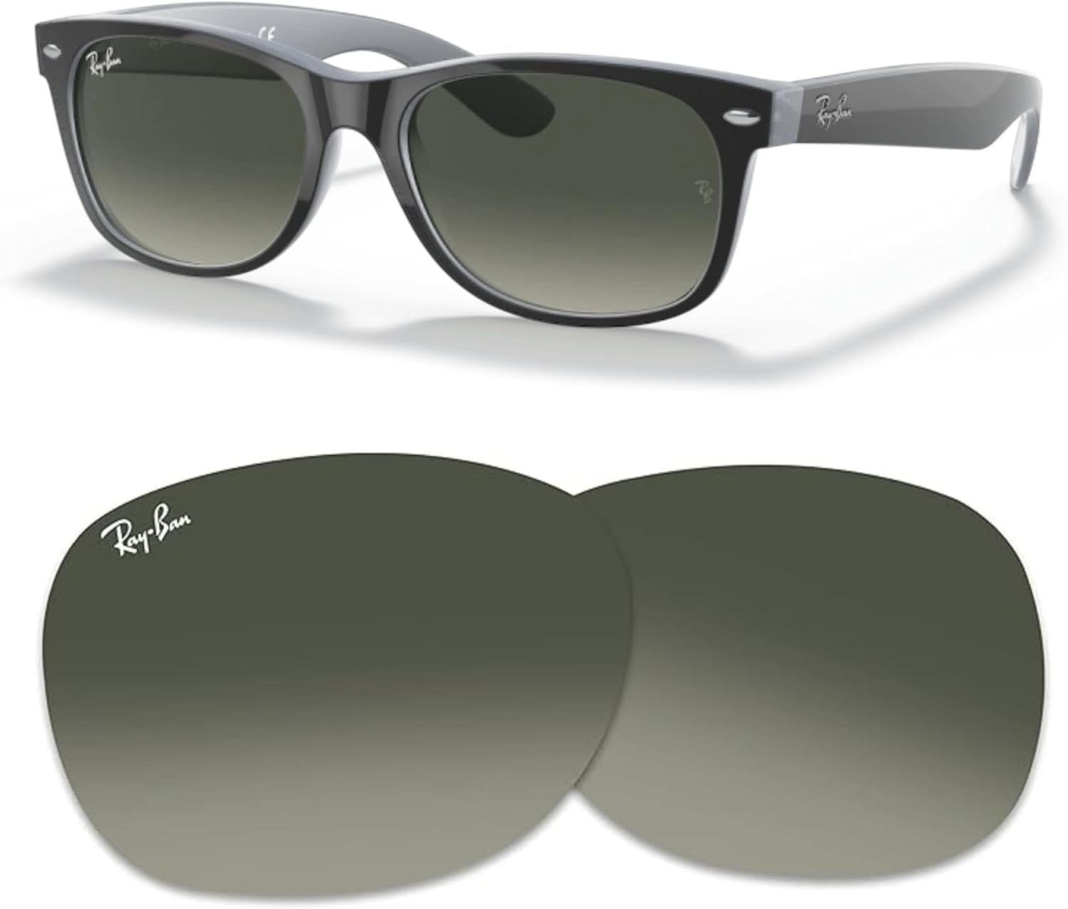 NEW RB2132 New Wayfarer Replacement Lenses For Men For Women+BUNDLE with ACCESSORY EYEWEAR KIT
