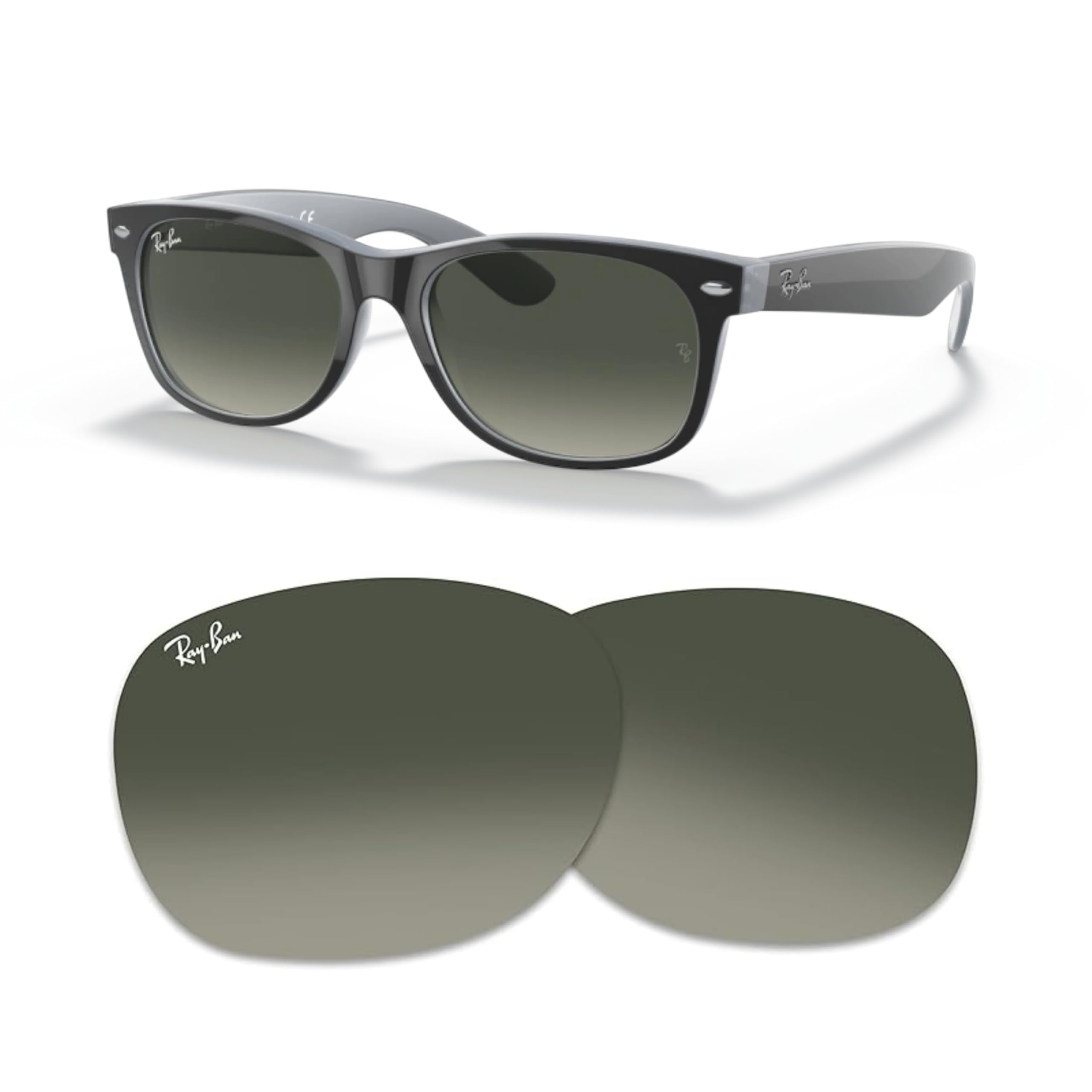NEW RB2132 New Wayfarer Replacement Lenses For Men For Women+BUNDLE with ACCESSORY EYEWEAR KIT