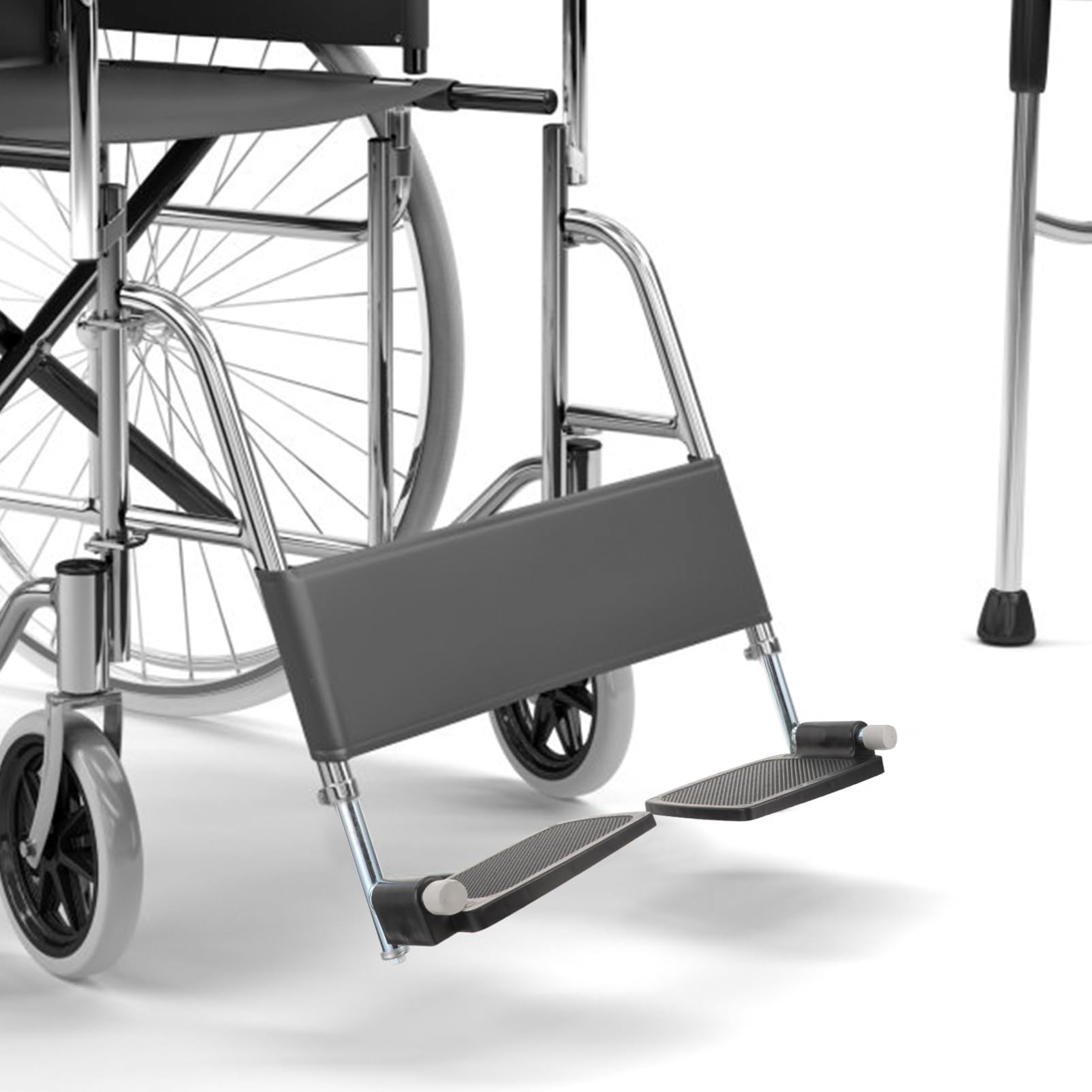 Reposapiés para Silla de Ruedas con Poste Resistente Plegable, Pedal de Repuesto Estable para Personas Mayores, Accesorio Compatible Multifunción para Movilidad y Color Aleatorio