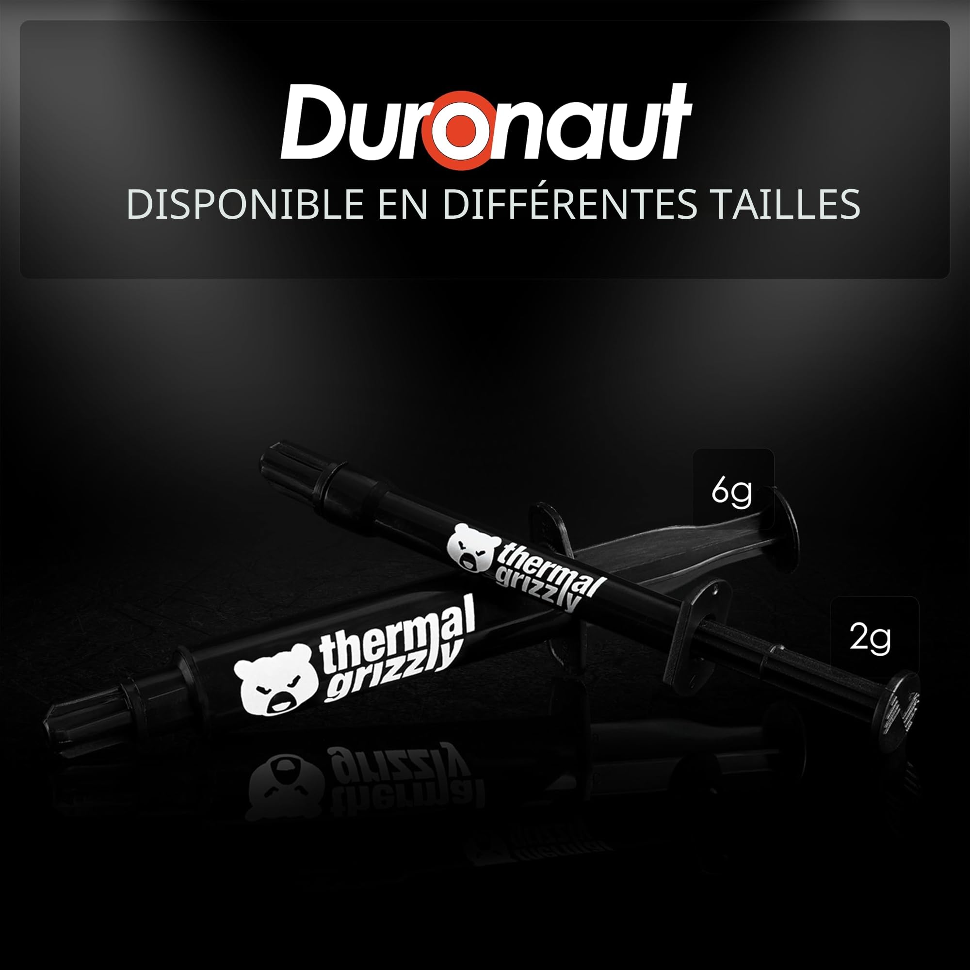 Thermal Grizzly Duronaut – 6 g – Durabilité améliorée et pâte Thermique Haute Performance – pour Une conductivité Thermique maximale Lors de l'overclocking CPU/GPU/PS4/PS5/Xbox