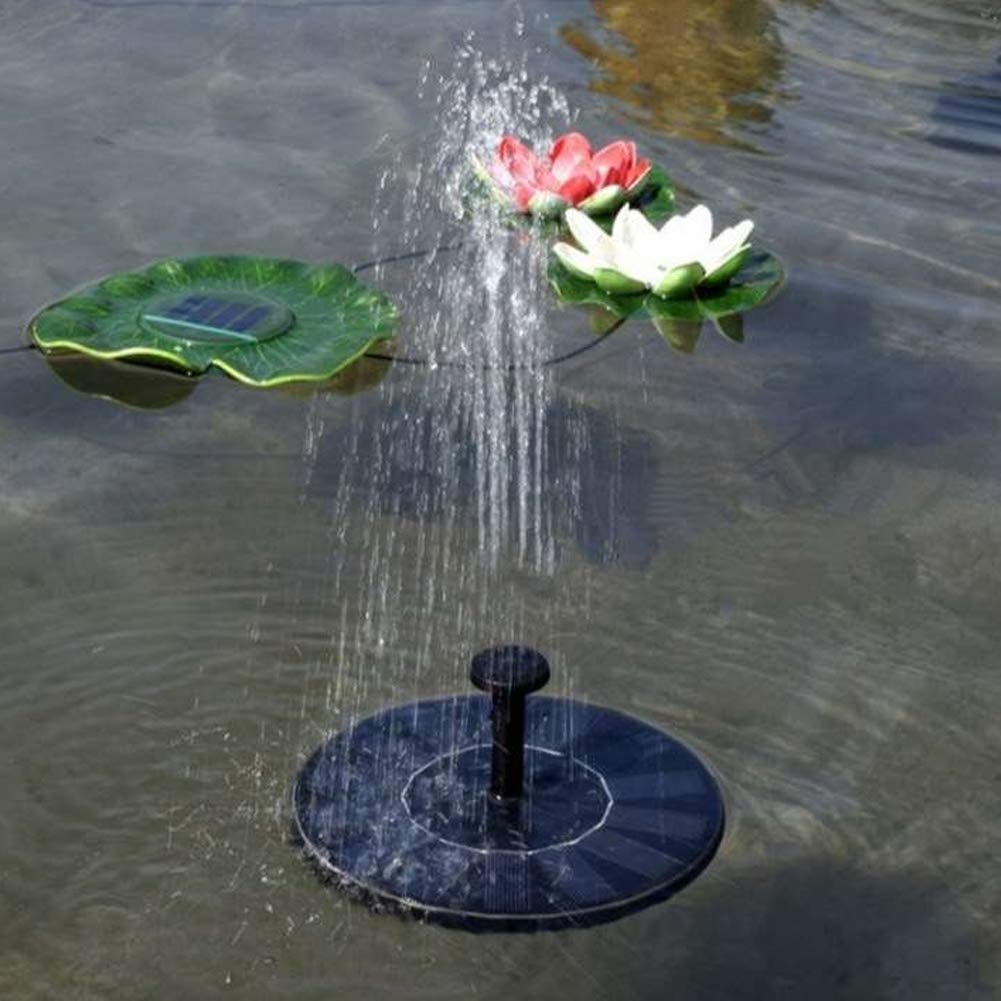 Pompa per Fontana Galleggiante da Esterno con Sensore di Luce per Abbeveratoio e Laghetto da Giardino