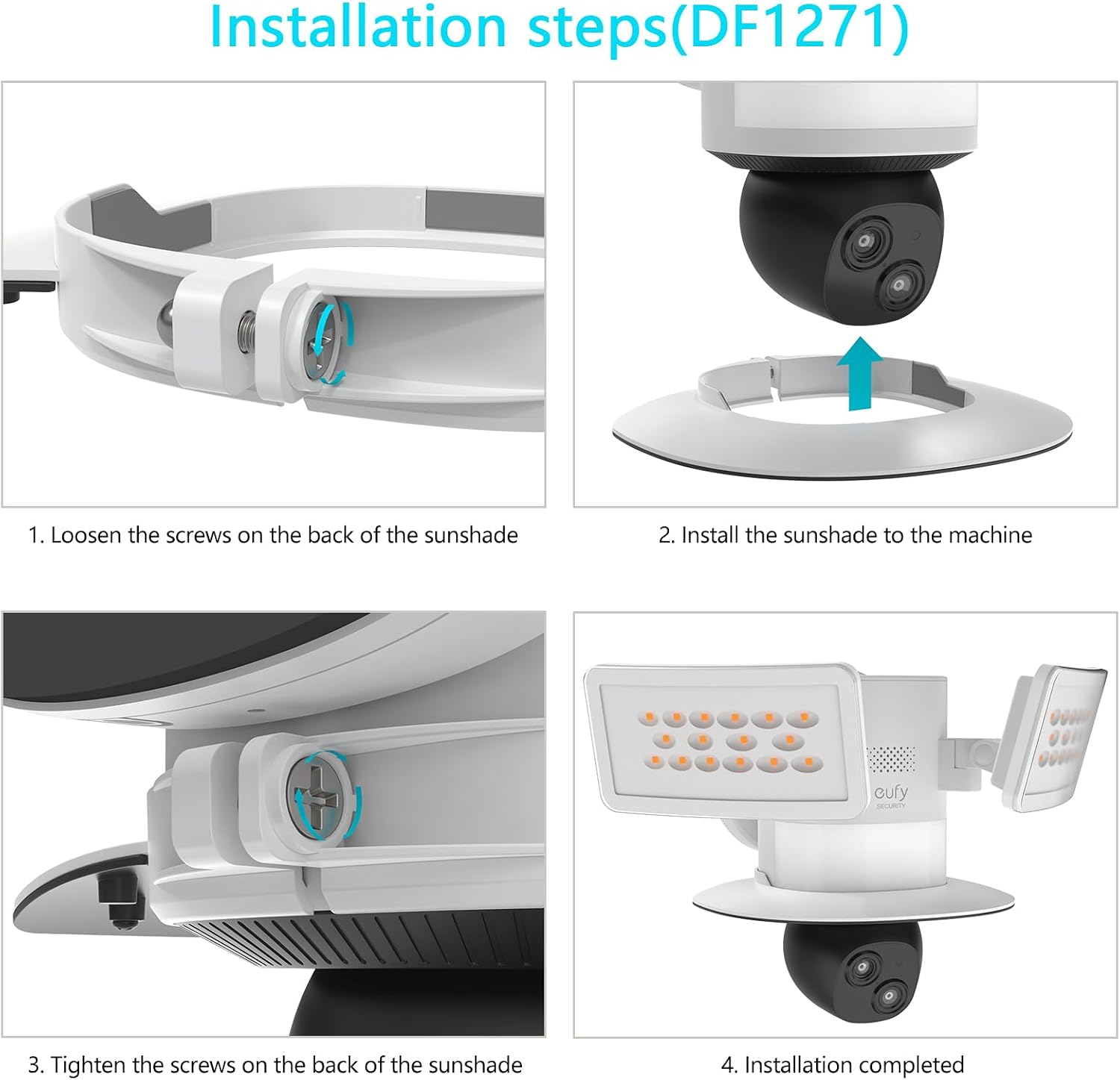 Rain Cover for eufy Floodlight Camera E340 (White)