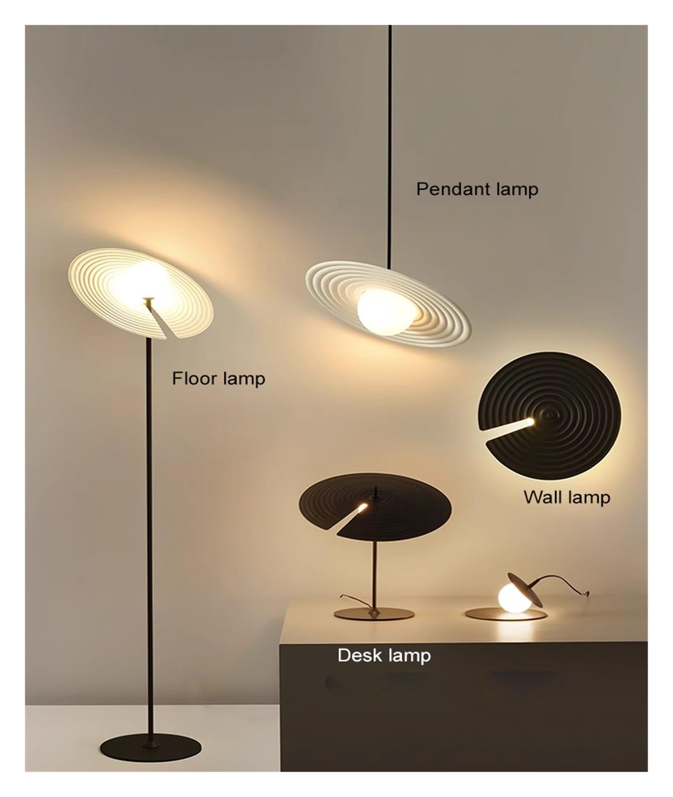 Lámpara Colgante de Techo LED Minimalista nórdica para Cocina, Comedor, Mesa, Muebles para Sala de Estar, candelabros, lámparas de pie para Dormitorio (Mesa D45cm, Negro)