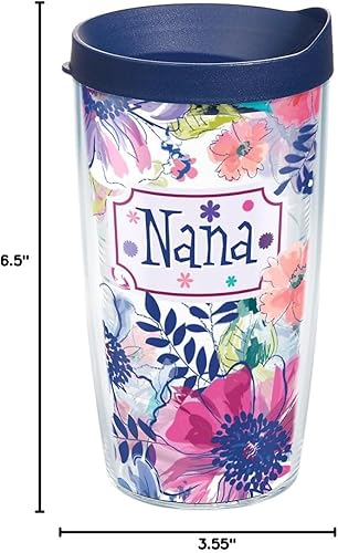 Miniatura 9 de Tervis Blue Line - Vaso de plástico con envoltura y tapa azul marino, 16 onzas, transparente