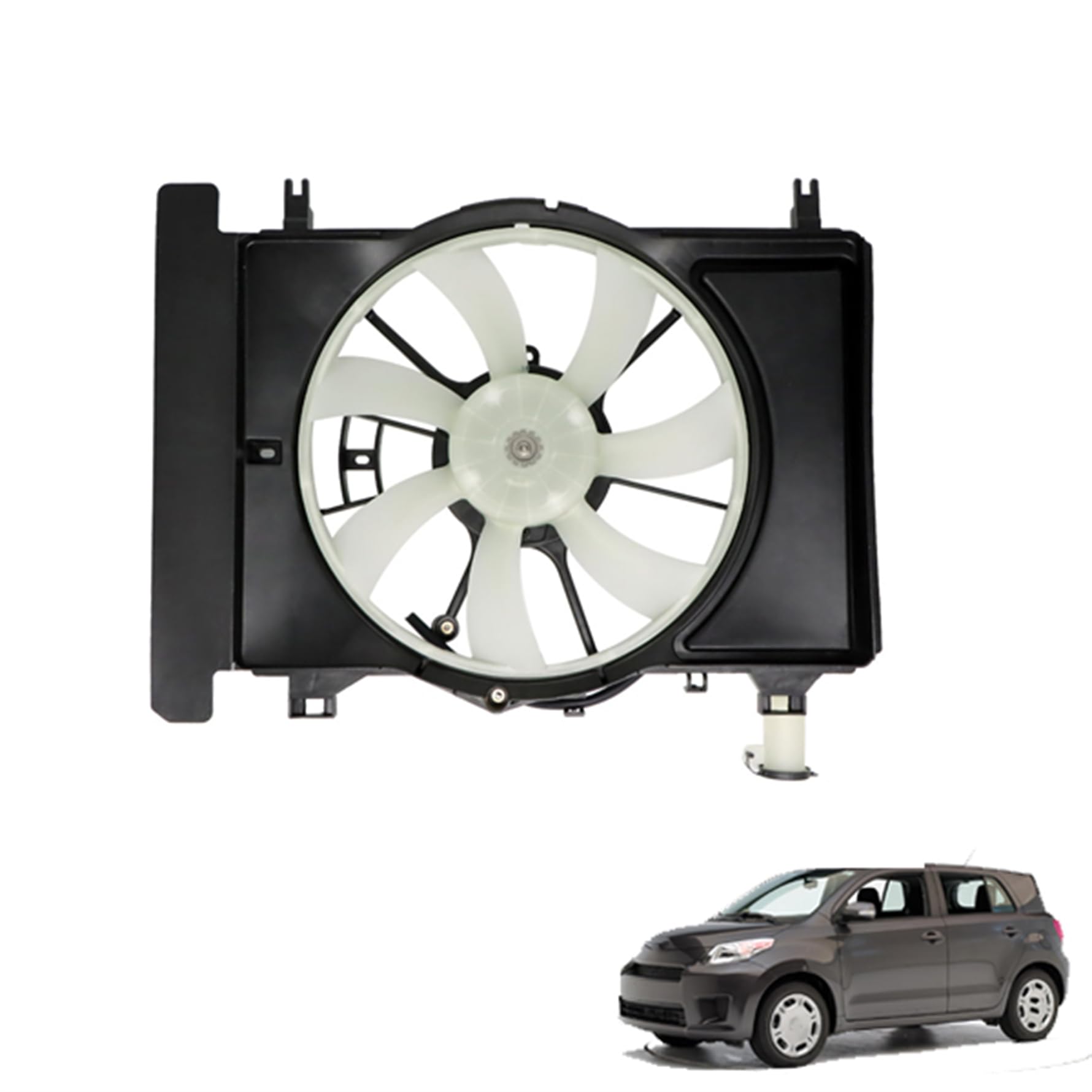 munirater Radiator Condenser Cooling Fan Assembly Replacement for Yaris 1.5L 2006-2015