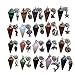 Teng Yu® 20pcs 37x15x15mm Mixed Gemstone Pendulum And Tibet Silver Mixed Shape Pendant Bead Z12041