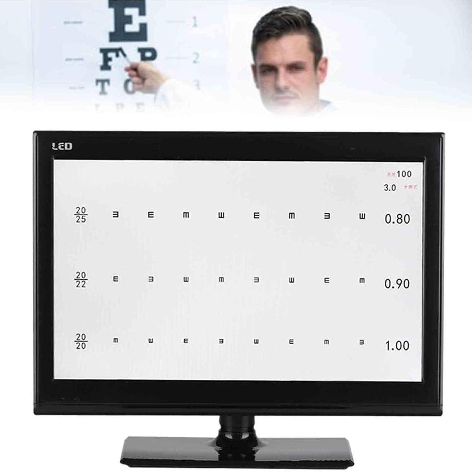 18,5/21,5-Calowe Optyczne Tablice Do Badania Wzroku LCD, z Wieloma Celami Wizualnymi, Odpowiednia Do Szpitalnej Okulistyki, Optycznego Zakładu Optycznego, Wykrywania Optometrii,18.5-inch