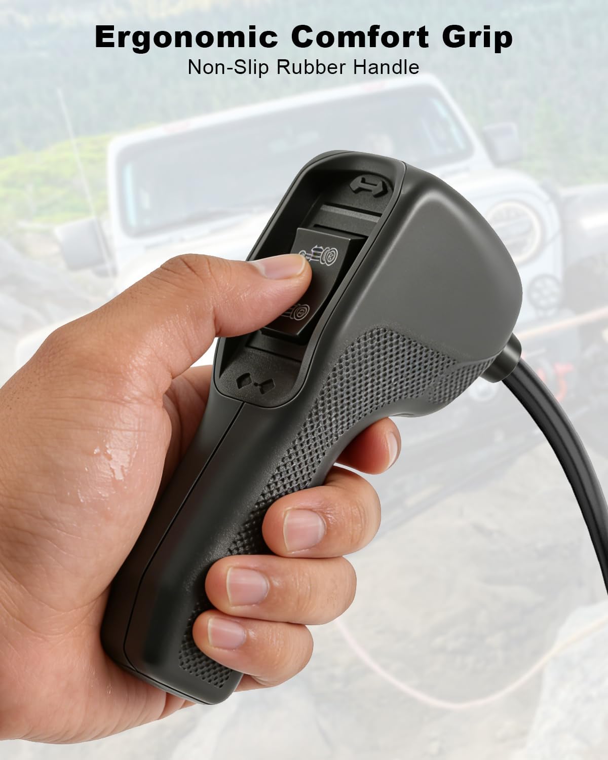 83658 Winch Remote Controller Compatible with 9.5ti 9.5cti 16.5ti Winches, Corded Handheld Plug-in Control with 12 Ft Cable, D-Shape Connector Replacement Remote