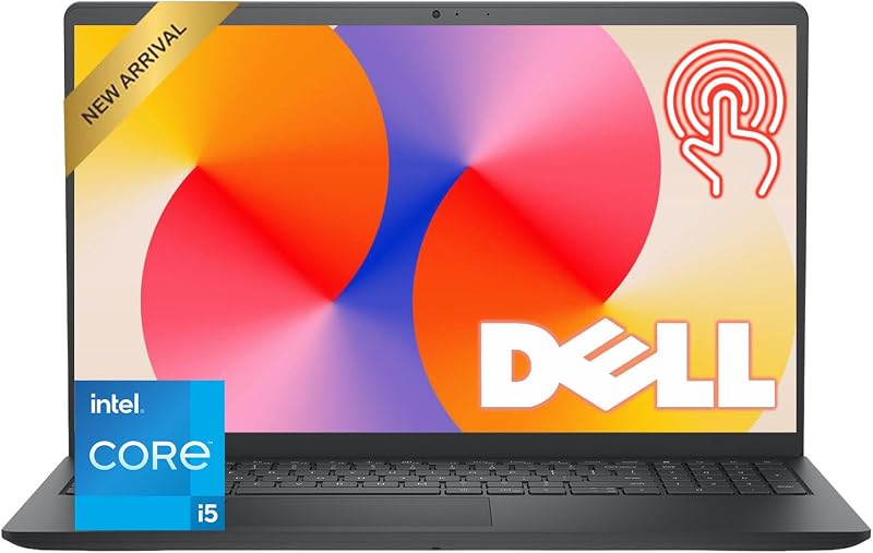 Laptop con pantalla táctil FHD de 15.6" | Intel Core i5-1334U de 13.a generación | 8 GB de RAM | SSD PCIe de 512 GB | Wi-Fi 6 | Cámara web de 1080p | Copilot AI | HDMI | Preparado para negocios y estudios | Windows 11