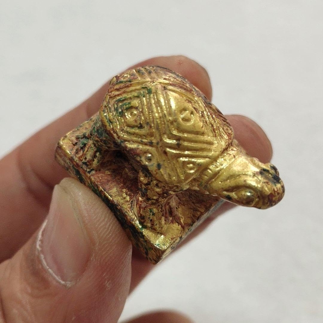 Amazon.co.jp: 骨董品 高古 金銅細工 漢亀紋 篆刻 篆書 印鑑 : おもちゃ