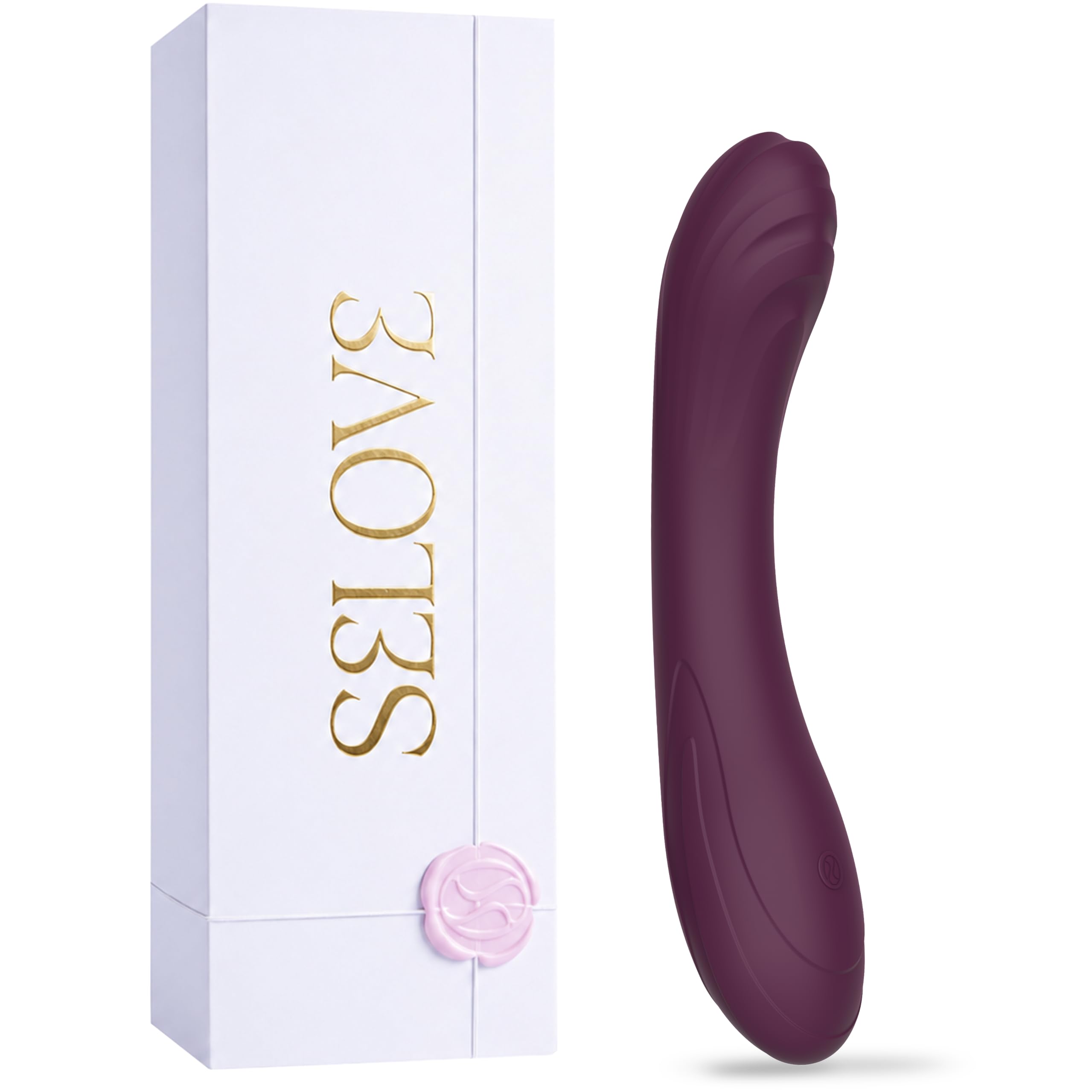 SELOVE – Gebogener Vibrator für Frauen & Männer, G-Punkt- oder Prostata-Stimulation (Deep Purple)