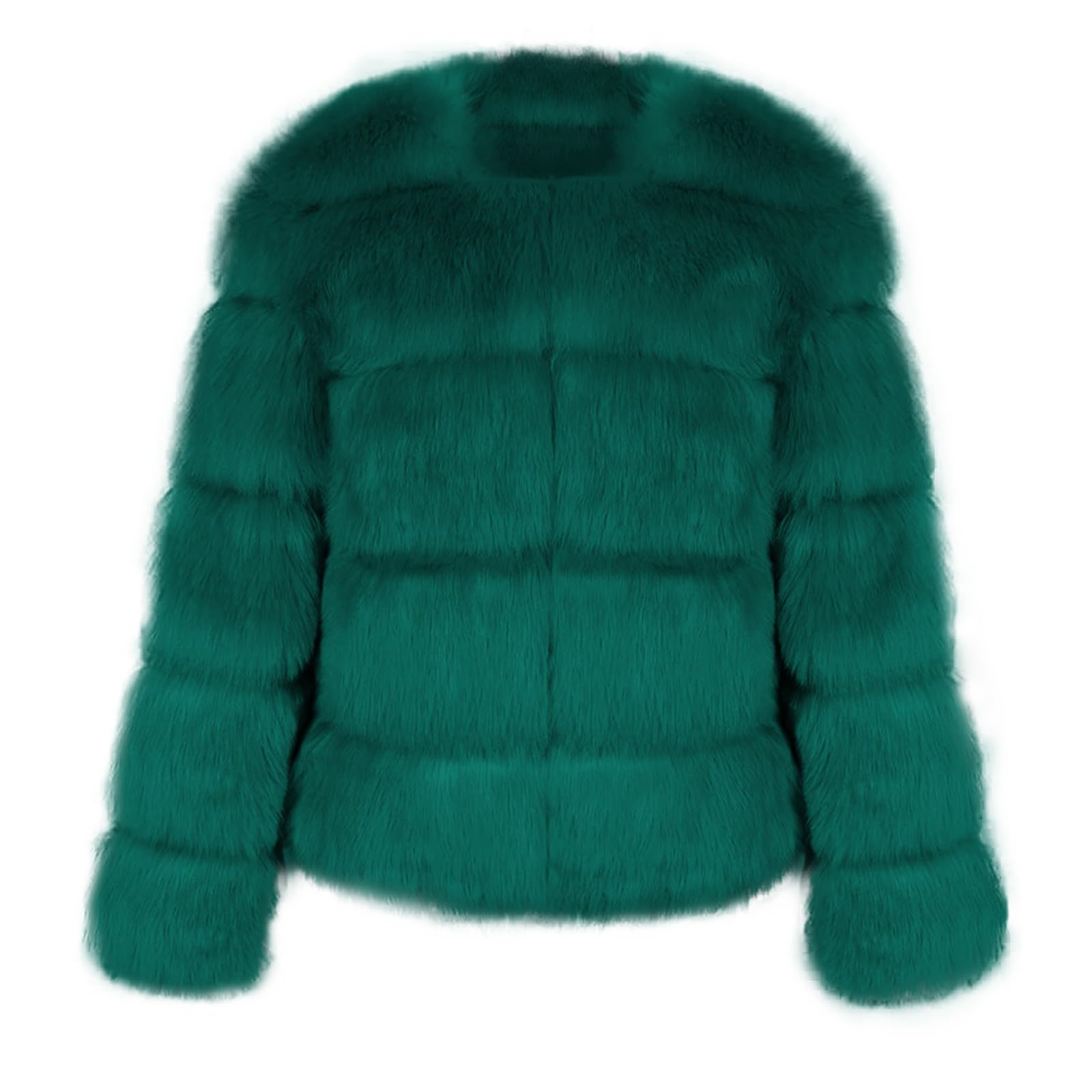 Felljacke Damen Kunstpelz Mantel - Kurzer Faux Pelz Winterjacke Damen Kunstfell Pelzjacke - Einfarbig Pelzmantel Kunstfell Outwear Fellmantel Dicker Kunstpelz Jacke Wintermantel S-5Xl