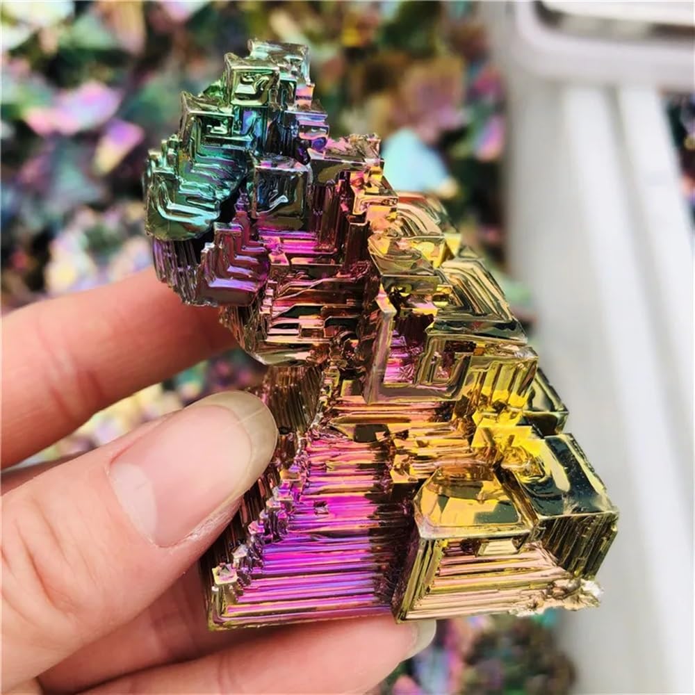 Amazon.co.jp: 結晶 虹ビスマス標本結晶鉱石鉱物天然結晶ビスマス鉱石