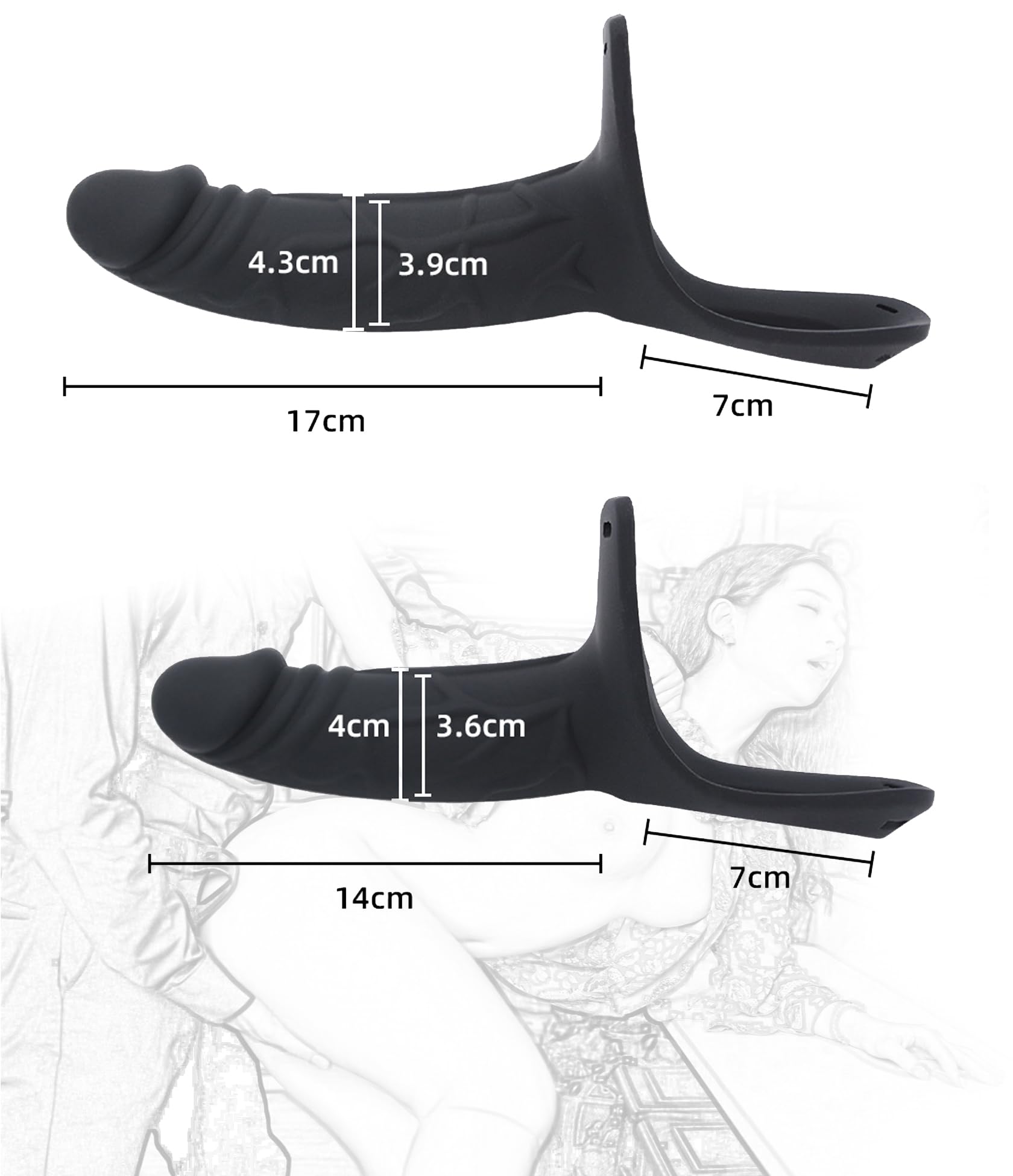 Funda Hueca para Pene Ampliadora Strapon Strap-On Strap-On Consolador Pene Correa Ajustable Ampliadora Masturbador Juguete Sexual para Hombres Mujeres