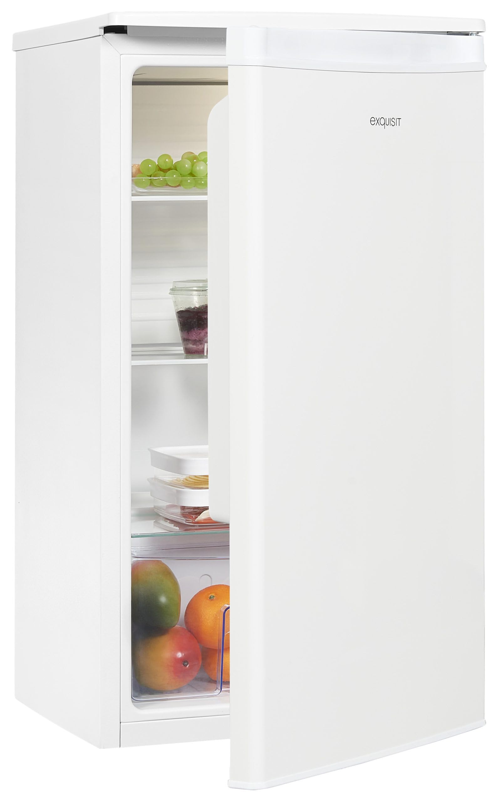 Exquisit Lodówka KS85-V-091E biała | pojemność użytkowa 75 l | światło LED | 45 cm