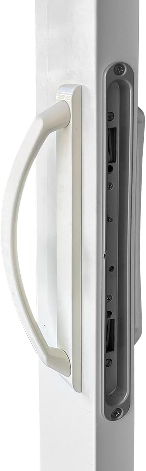 11" Sliding Patio Door Handle White Non-KEYED - 3-15/16" Hole Spacing - White