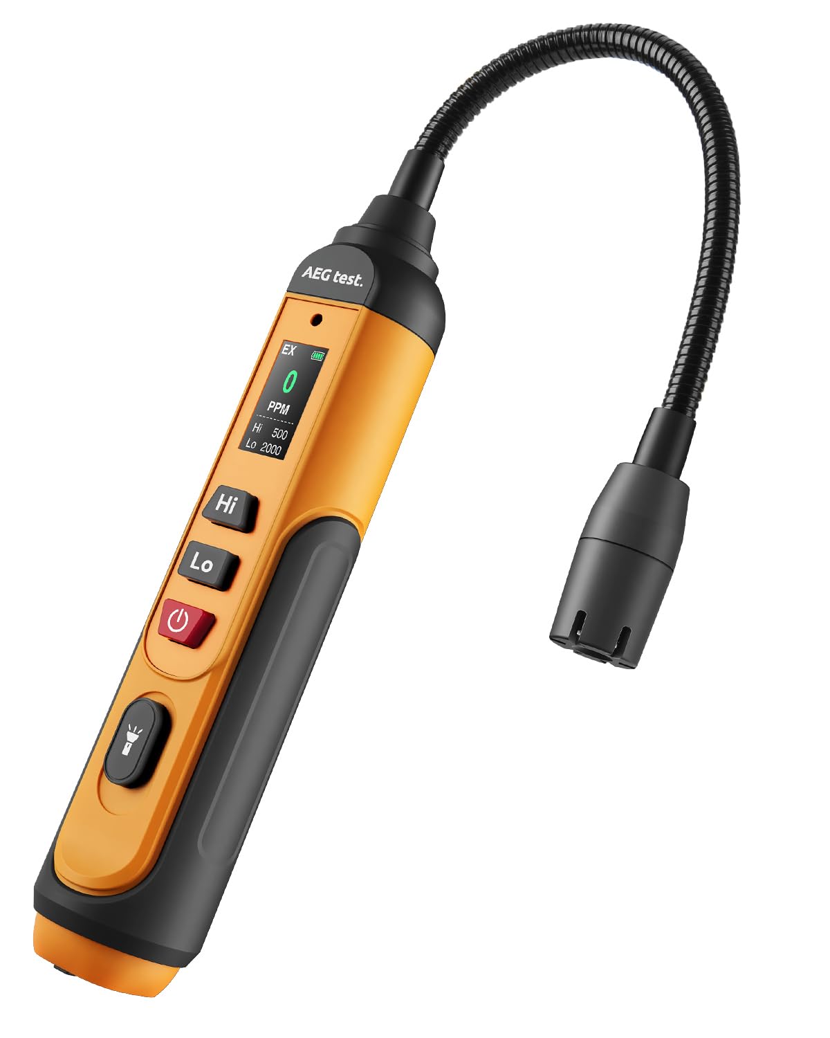 TOPTES PT-336Pro Wiederaufladbarer Gasdetektor, 17,5 cm Flexibler Hals