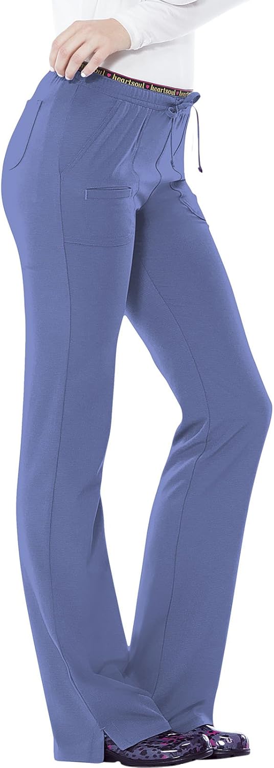 Heartsoul Drawstring Scrub Pants for Women, Stretch Performance Fabric, 20110