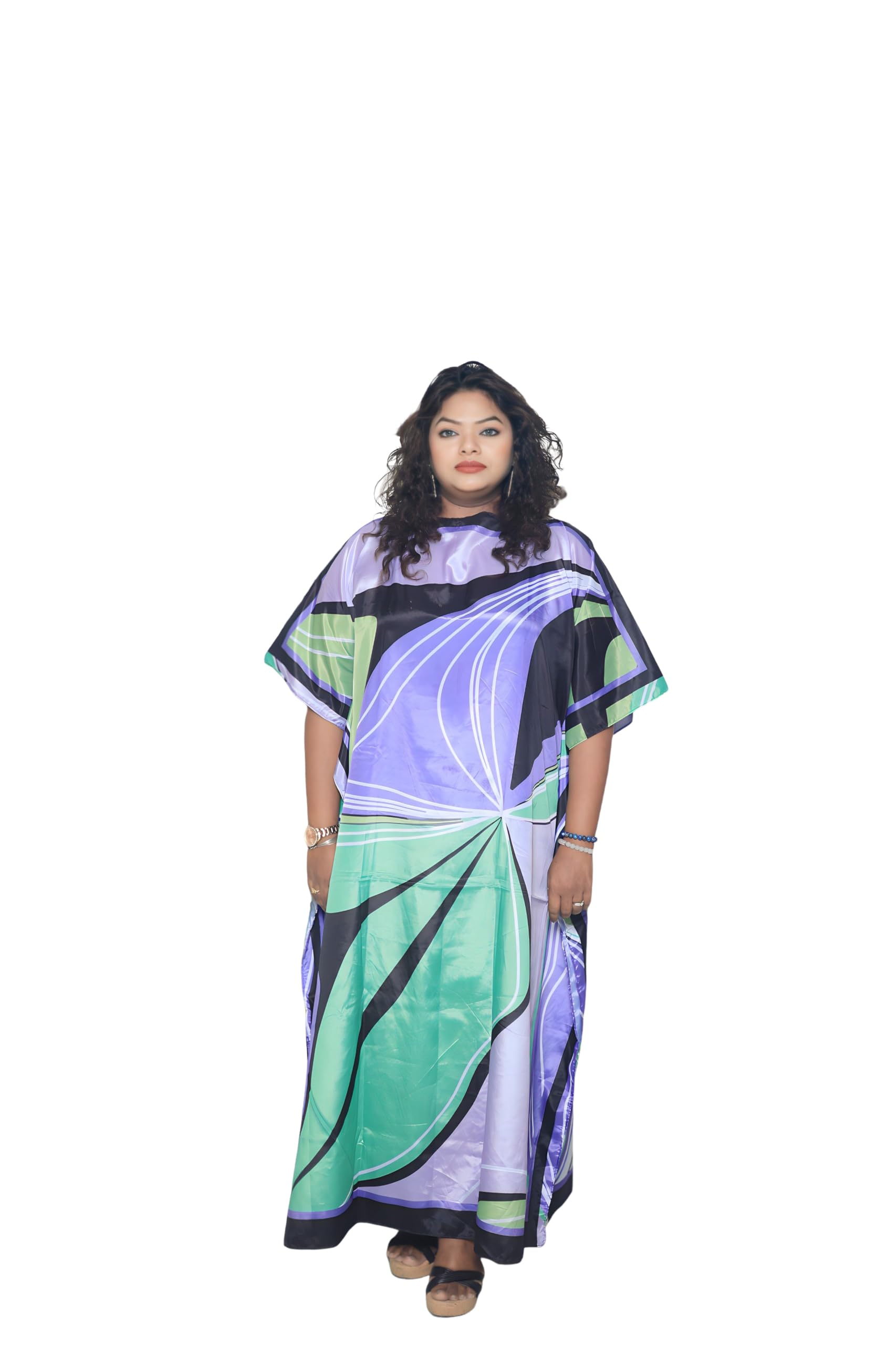 Ravi Rajoria Long Crepe Multicolor Kaftan for Women Free Size Printed05-picture-33