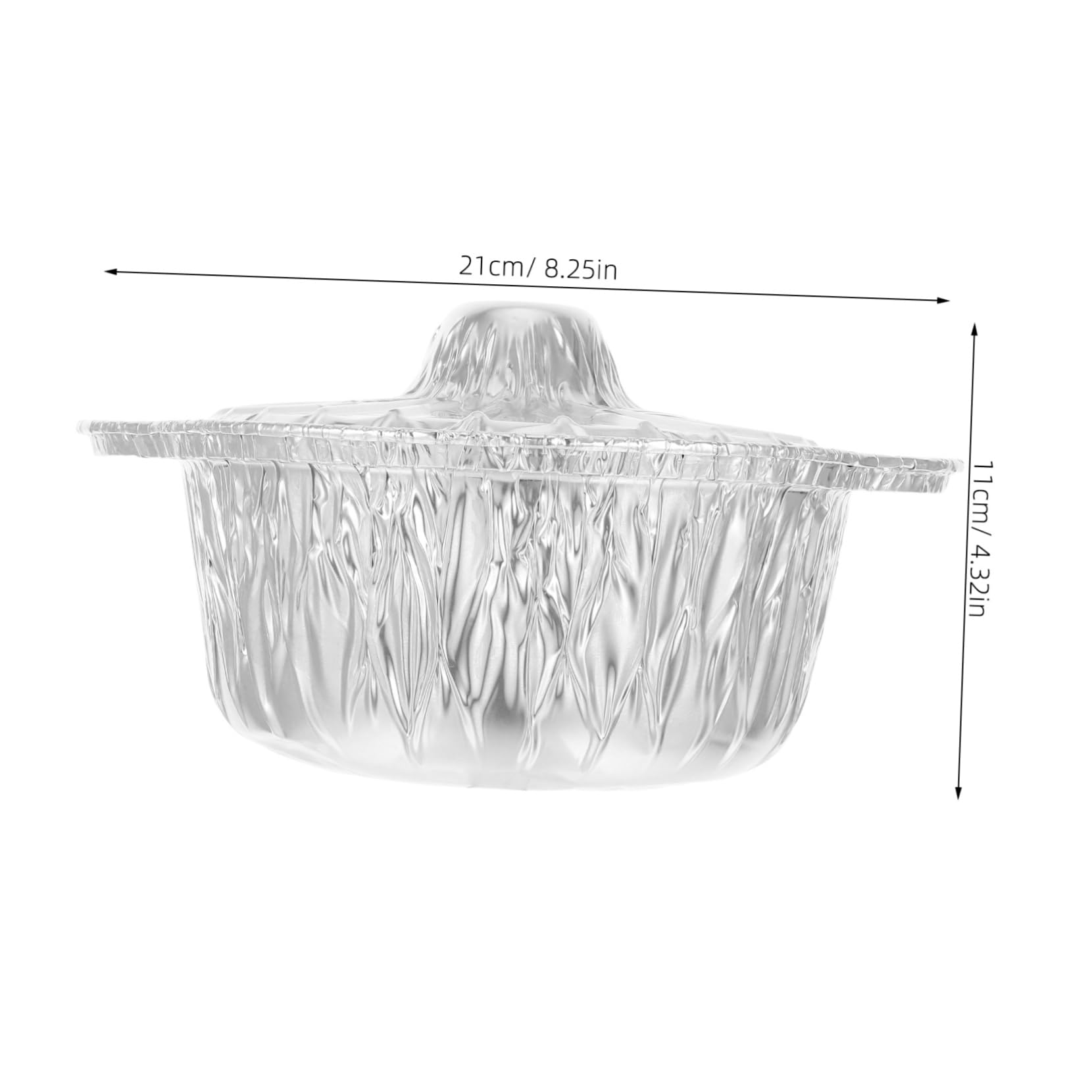 INOOMP 6 Pcs Aluminum Foil Pots with Lids Disposable Round Foil Pans for Outdoor Cooking Camping and Picnics Convenient and Portable Food Storage for Soup and Hot Pot