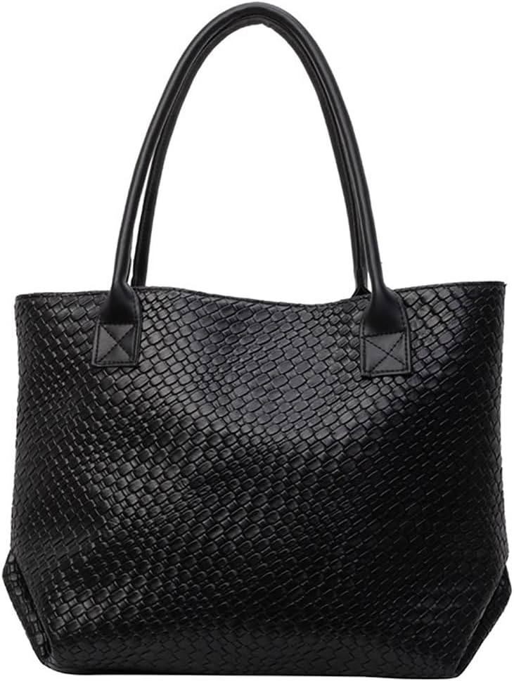 FENGJINRUHUA Woven Leather Tote Handbag Fashion Luxury Large Capacity Shoulder Bag