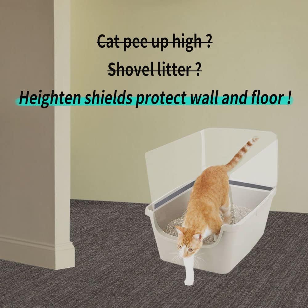 Buy Oncpcare 3 Pack Cat Litter Box Pee Shields, High Side Open Top