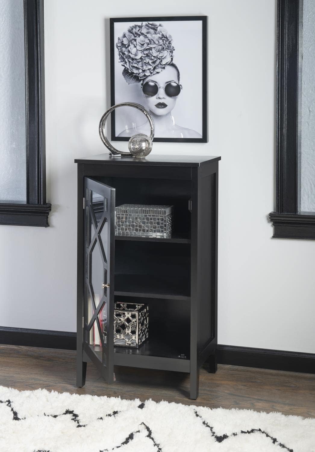 Linon Cabinet, Black