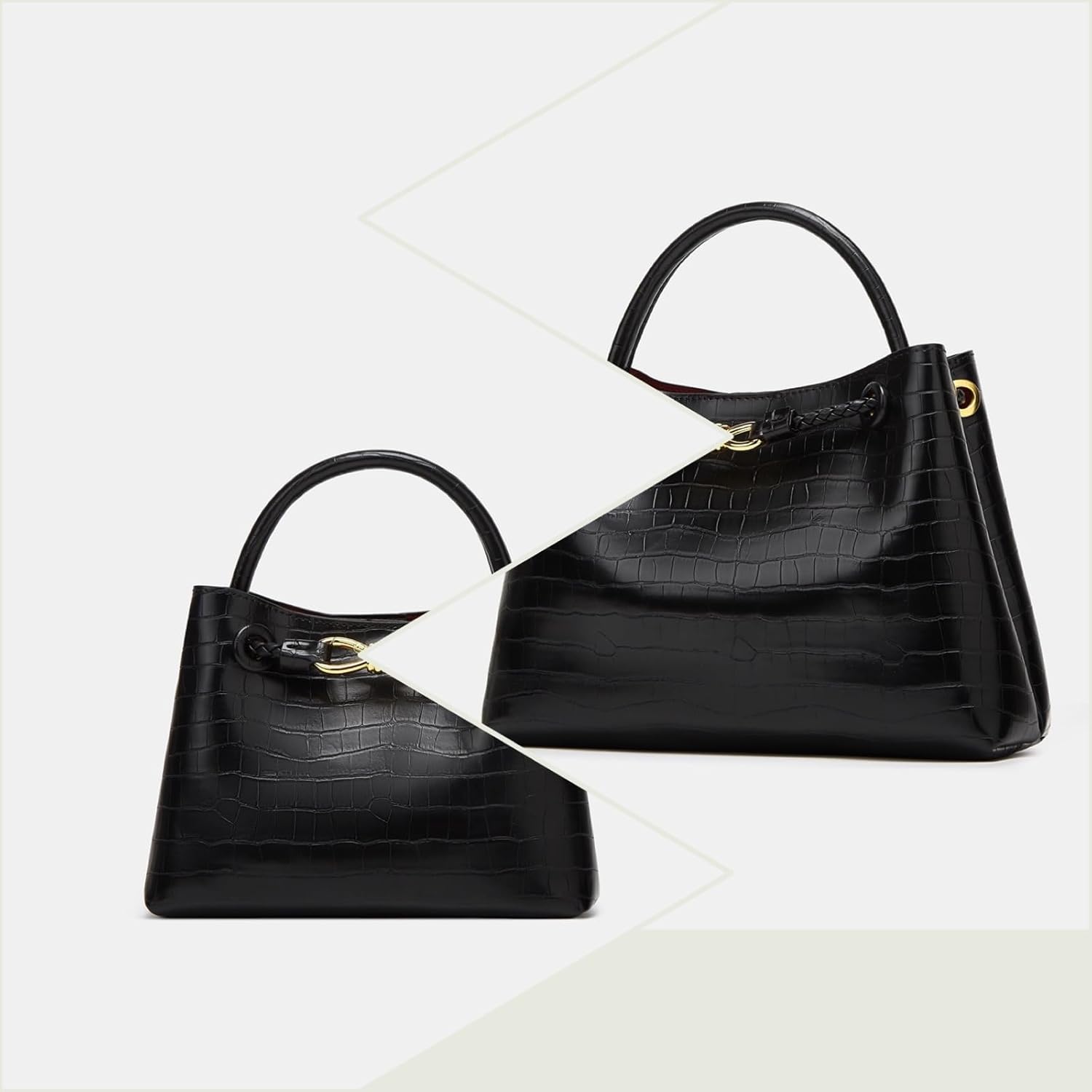 Genuine Leather Women's Top-handle Handbags Fashion Ladies Handbags Shoulder Bag Purse Woven Tote Bag for Women Clutch Bag - Image 5