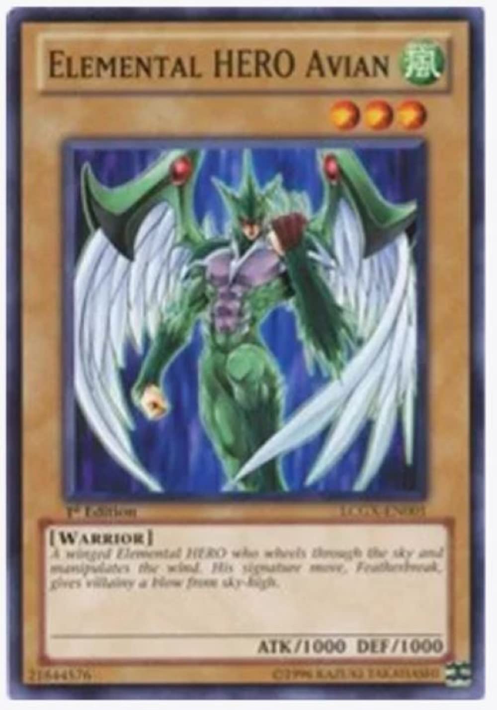 Amazon.com: yugioh - Elemental Hero Avian LCGX-EN001 1st Edition