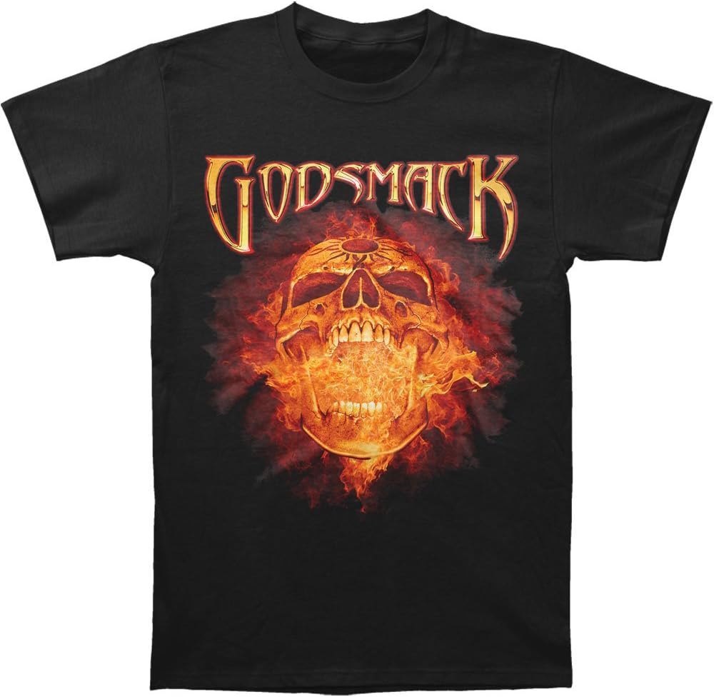 Men's Fire Skull Tee T-shirt Black