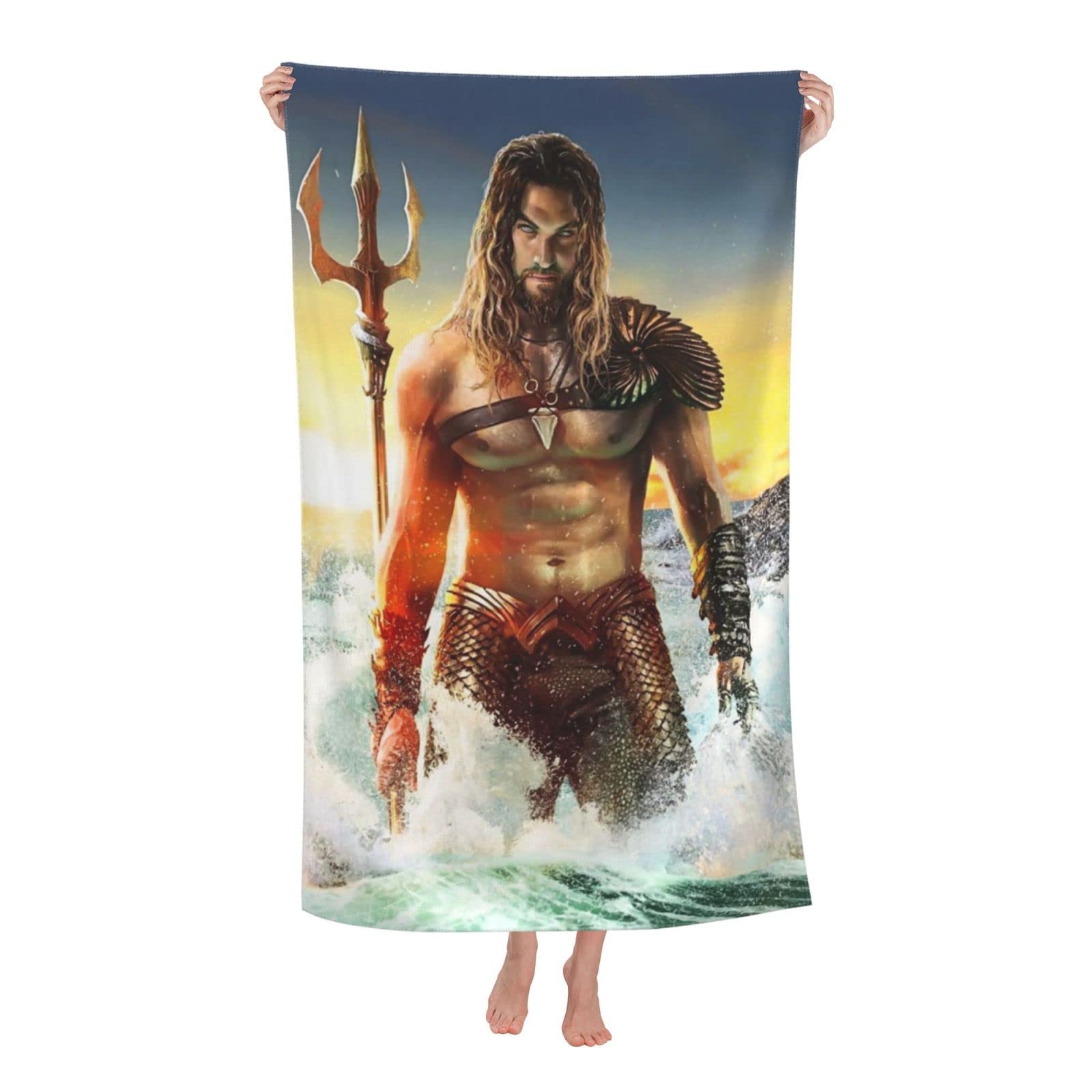 Lawenp Jason Towel Momoa Quick Dry Absorbent Microfiber Beach Towel 32x52 inch Pool Towel for Women Men Bathroom Shower Pool Daily Use
