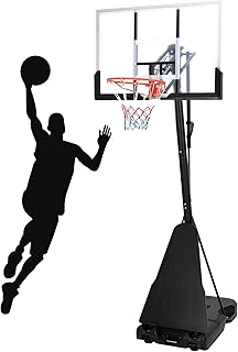 Basketball Hoop Outdoor 5.2-10Ft, Portable 47 Inch Shatterproof Backboard & Rebound Plate & Quick Adjustable Basketball Goal System