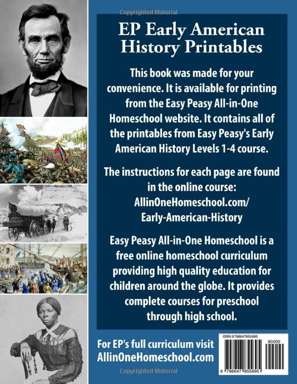 Vista 2 de EP Early American History Printables Levels 1-4 Part of the Easy Peasy All-in-One Homeschool
