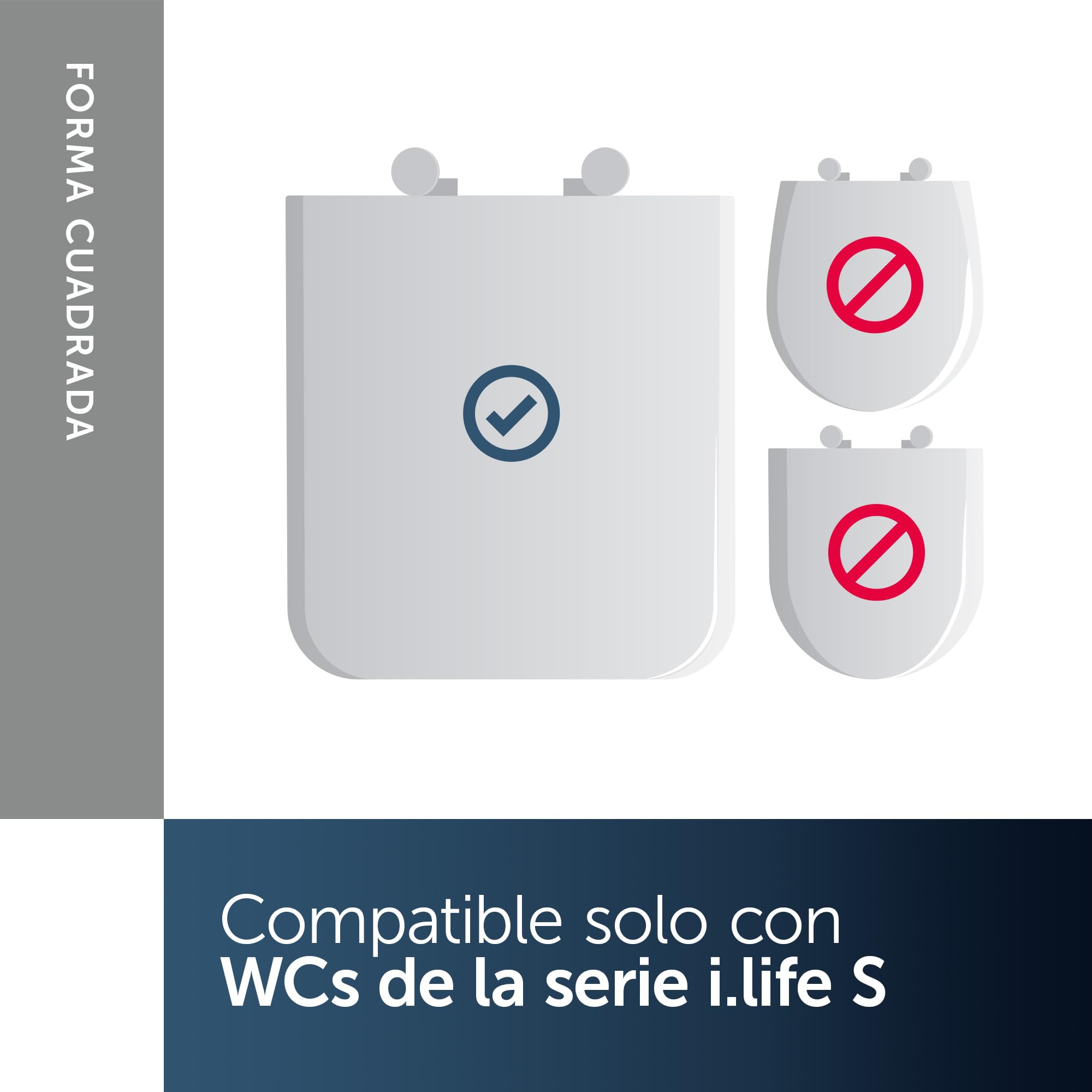Ideal Standard i.life S asiento WC envolvente, angular – Blanco (Alpin) | Asiento de inodoro fabricado con material duradero, T473601