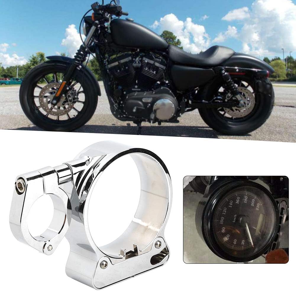 Speedometer Relocation Bracket, Fydun Aluminum Alloy Motorcycle Instrument Relocation Mount for XLH 1200 XLH 883 XL 1200L(Silver Plating)