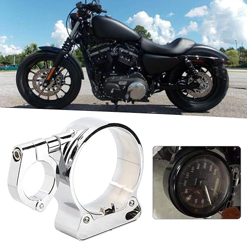 Miniatura 4 de Fydun - Soporte de reubicación para velocímetro, aleación de aluminio para instrumentos de motocicleta XLH 1200 XLH 883 XL 1200 L (chapado en plata)