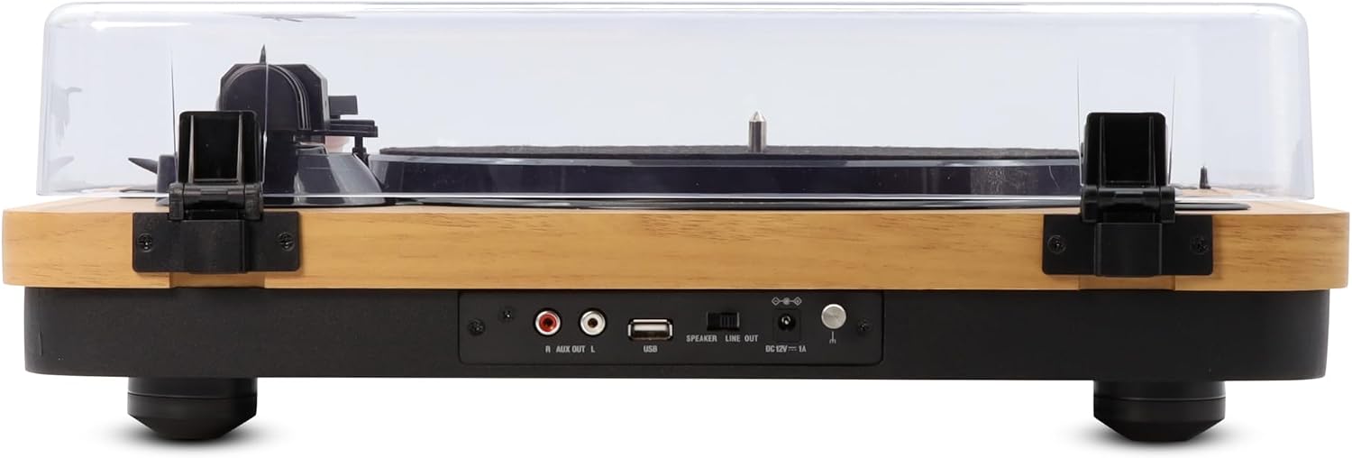 Rear view of Mooov 477361 Turntable showing ports
