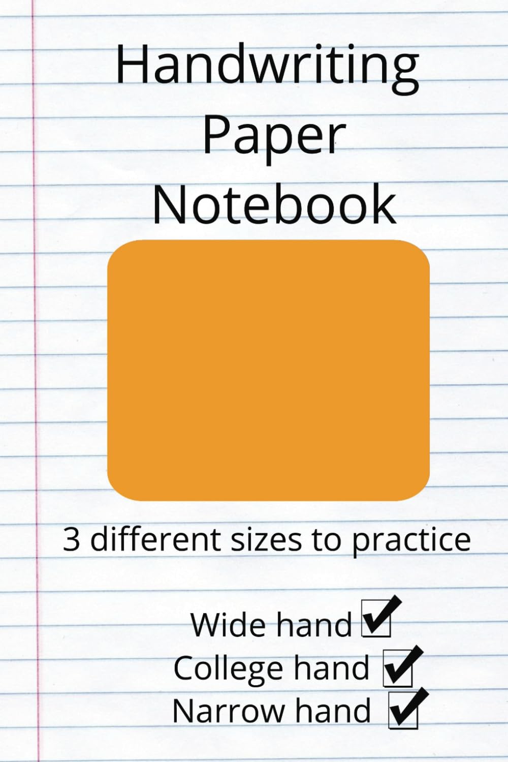 Handwriting Paper Notebook A notebook of 200 different size