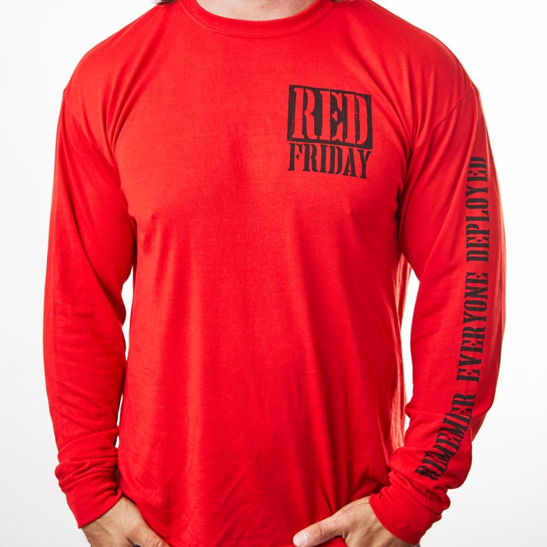 Bone Head Outfitters R.E.D. Flag - Red Friday Long Sleeve T-Shirt
