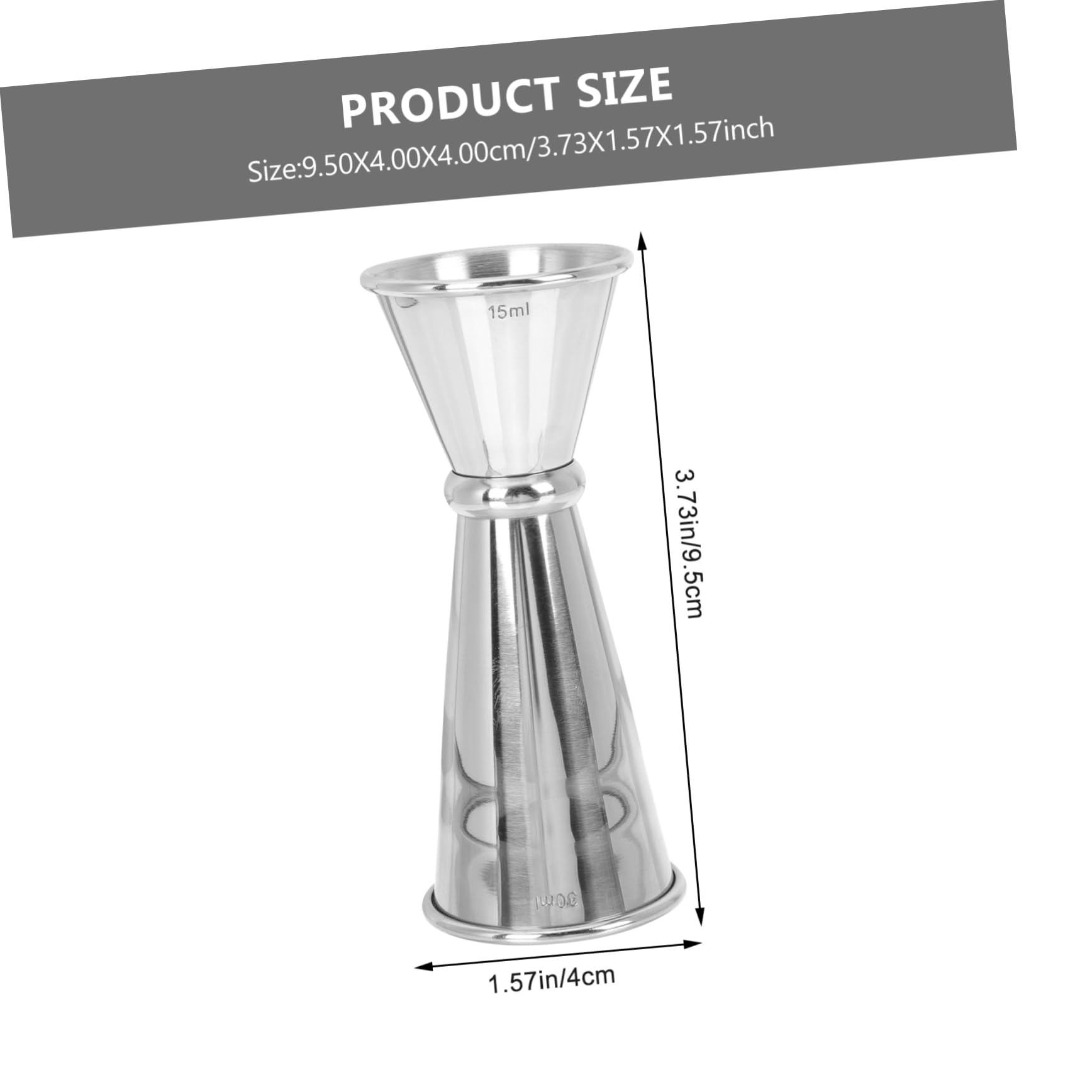 GRIRIW 304 Stainless Steel Jigger Wine Cup Double Head Ounce Cup Versatile Bartending Tool Perfect for Restaurants Parties